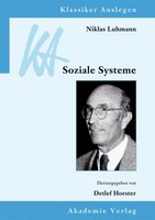 Niklas Luhmann: Soziale Systeme Detlef Horster