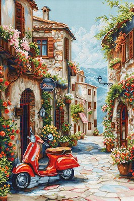 Kreuzstich Set Luca-S - Italien im Parfum der Blumen, BU5095