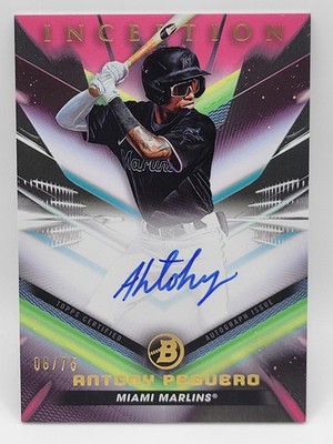 Antony Peguero 2023 Bowman Inception Auto /75 Topps Certified Autograph NM