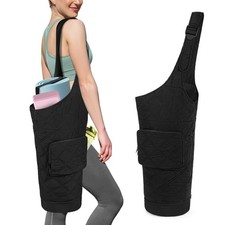 Yoga Mat Bag with Wet Pocket, Bottle Pocket and Mat Secure Straps, Yoga Mat C...
