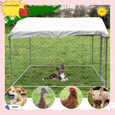 Large 2x2x1.5m Outdoor Heavy Duty Dog Kennel Steel Pet Dog Cage Fence with Cover