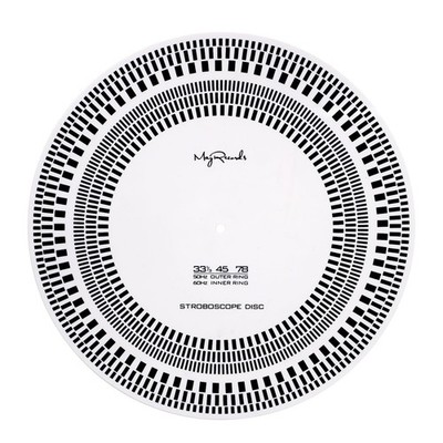 Turntable Strobe Disc Stroboscope Mat, 12'' LP Turntables Calibration Disc Rot...