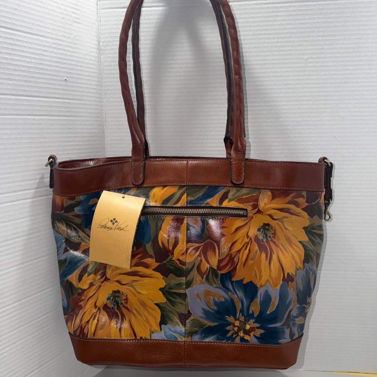 Patricia Nash Mallory Convertible Leather Tote Bag in  display picture 1