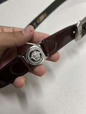 Gianni Versace Size 40 Double Medusa Vintage 90s Brown Leather Belt Italy Made