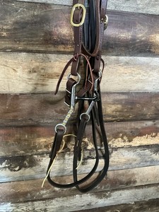 Complete Western Bridle Sweet Iron Bit Brass Trim 7.5’ Reins Used Horse Tack Lot