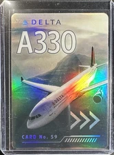 2022 Delta Airlines Trading Card Airbus A330 Pilot Trading Delta #59