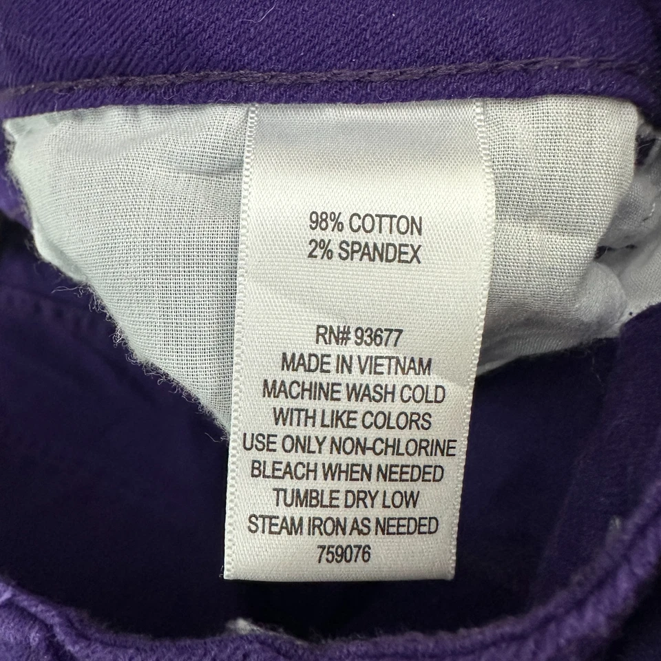 Pantalones de mezclilla para mujer City Streets ajustados talla 7 morados Foto 4 de 4