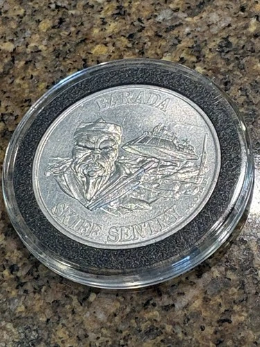 Vintage Star Wars Last 17 Barada Coin w Protective Case - POTF 1985 Kenner