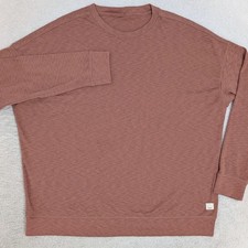 NEW VUORI Daydream Crew Shirt Rust Brown/Pink Heather WOMEN’s X-2XL Long Sleeve