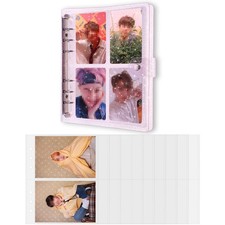 3 Inch 200 Pockets Photocard Binder Kpop Portable Photo Album Transparent Plu...
