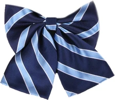 Flairs New York Women Handmade Pre-Tied Bow Tie Only Midnight Blue / Azure Blue