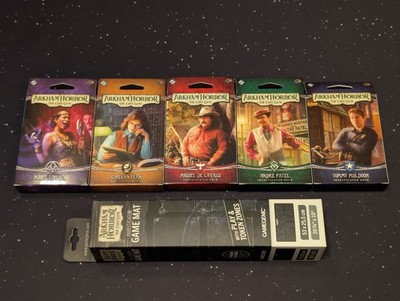 Arkham Horror The Card Game All 5 2026 Investigator Starter Decks Game Mat  New!