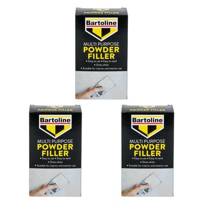 3x Bartoline Mehrzweck Pulver Spachtel Putz Holz Ziegel Stein Reparatur 450g