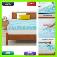 4 Inch Gel Memory Foam Mattress Topper, California King, CertiPUR-US Certified