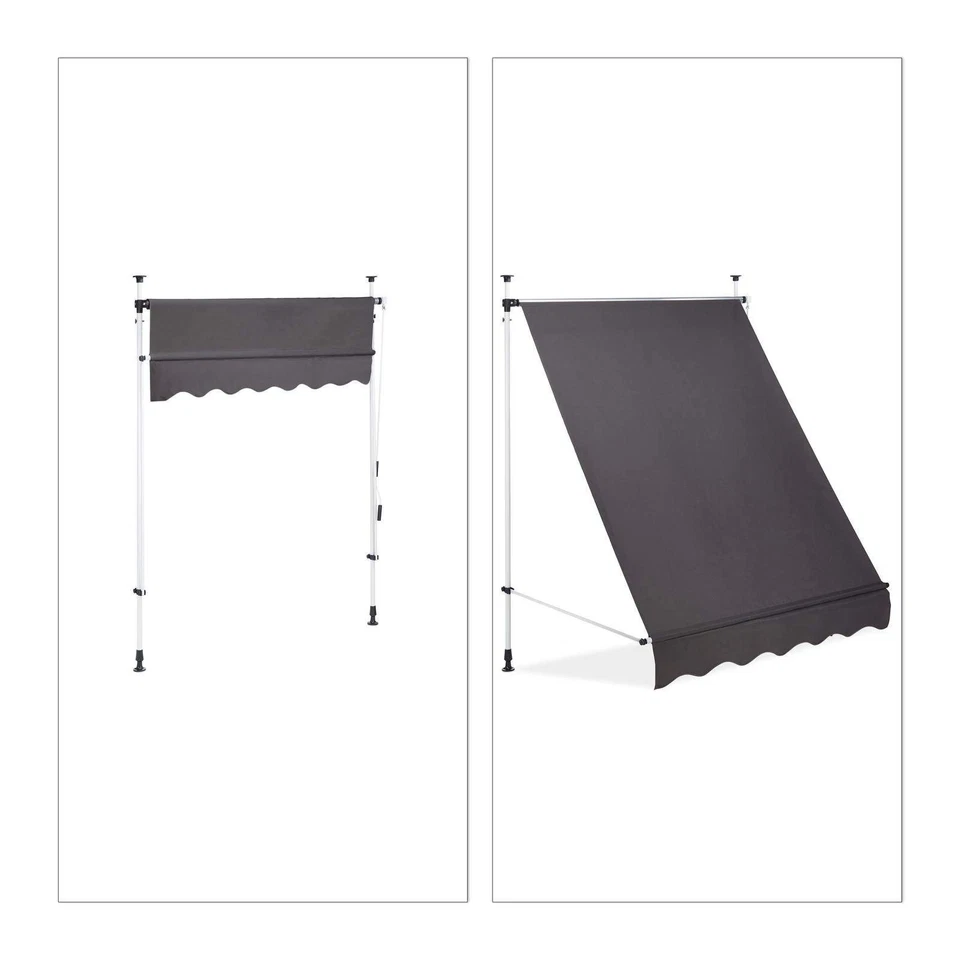 AUVENT RETRACTABLE MANUEL STORE BANNE MARQUISE POUR PATIO & TERRASSE 150x120c... - Photo 3/4