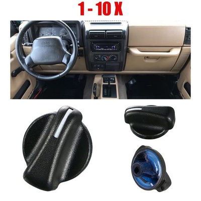 #ad #ad 1 10X Fit Fit 99 06 Jeep Control Wrangler Knob Fan Dials Heater A C Accessories $9.49