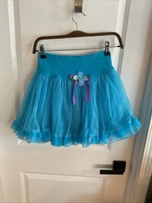 Jona Michelle - Blue Layered Tutu with Blue Flower And Purple Bow - Girls Small