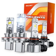 LED Bulbs Combo, 68000 Lumens 6500K Cool White, Real 1:1 Size Fog H13 H10