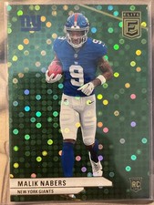 2024 Panini Donruss Elite - Rookies Malik Nabers #196 Green Disco (RC)