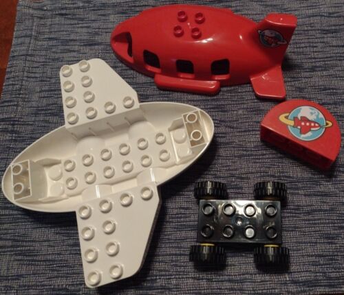 Lego Duplo Plane Passenger AIRPLANE with WHEELS & Around the World Block - Picture 2 of 8