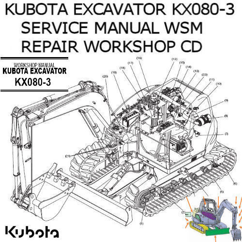 Kubota Excavator KX080-3 Service Manual WSM Repair Workshop
