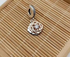 2019 PANDORA Disney Princess Tiana Two Tone Dangle Rose Silver Charm  788234CZ for sale online | eBay