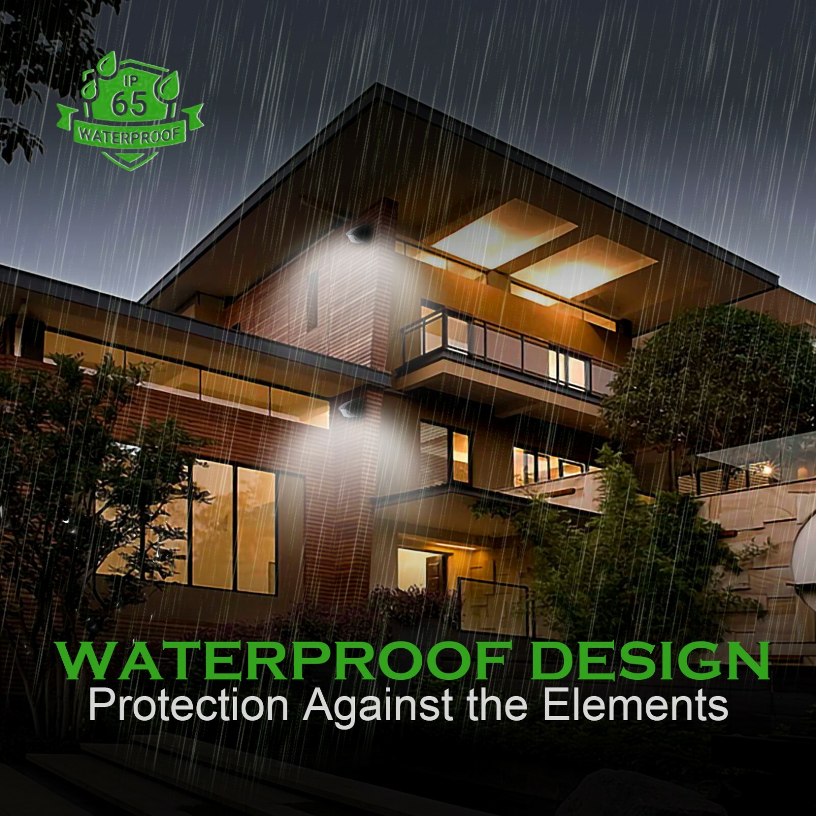 120W LED Wall Pack Light Daylight Dusk to Dawn Photocell Outdoor Wall Light