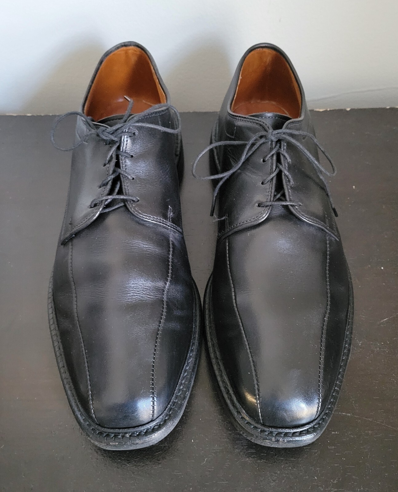 SAOLA Scarpe eleganti Allen Edmonds Warren nere derby da uomo taglia 9EEE US punta bicicletta