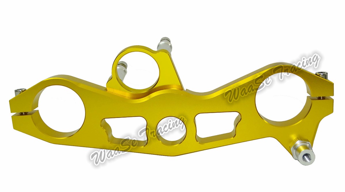 やか CNC Front Upper Triple Tree Yoke Top Fork Clamp For KAWASAKI