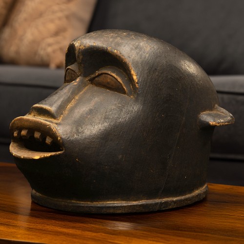 African Makonde Lipiko Helmet Mask 2