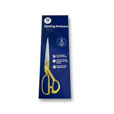 Keedil® Gold Professional Stainless Steel Zinc 10" Ergonomic Tailor Scissors