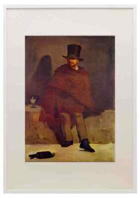 Absinthtrinker Manet A3 A4 gerahmter Druck Bild