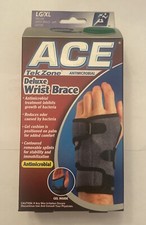 NEW IN BOX Ace Wrist Brace Deluxe, Left Hand-LG/XL 207739 Gel/antimicrobial