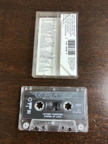 Luther Vandross Power of Love Cassette Epic 1991 - Picture 2 of 4