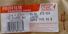 New Fujicolor Crystal Archive Super Film Paper 30.5cmX83.8m 12"X275' Lustre FUJI