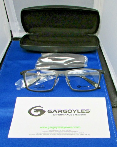Genuine Gargoyles Mens Ellsworth Black Eyeglasses (56-16-145) with Hard Case New - Picture 8 of 9