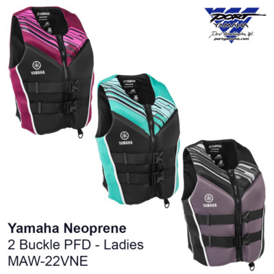 Yamaha Women's Neoprene 2-Buckle Life Jacket PFD Vest Multiple Colors MAW-22VNE