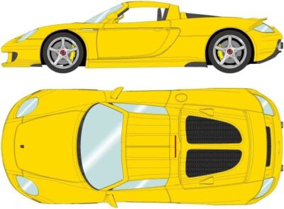 Make up EIDOLON 1/18 Porsche Carrera GT 2004 Speed Yellow Completed EML070D