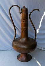 Hohe Teekanne  Kupfer  mit Deckel  Griff defekt  60 cm hoch