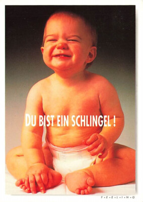 old postcard you are a rascal! unused postcard F4793b