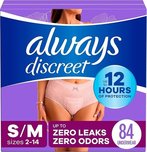 Always Discreet Incontinence Underwear for Women S/M/L/XL/2XL Maximum Absorbency - Picture 3 of 11