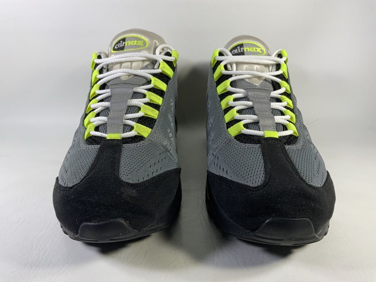 Nike Air Max 95 EM Volt Cool Grey Black Green White Mens Nike Air Max 95 EM Volt Cool Grey Black Green White Mens