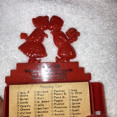 VTG MCM 1960s-70s Market Memo Hanging Kitchen Shopping List Removable paper List - Picture 11 of 15