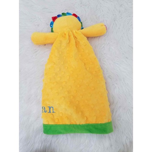Mud Pie Lion Baby Lovey Security Blanket Minky Dots Satin Ribbon Taggie Dylan - Picture 9 of 11