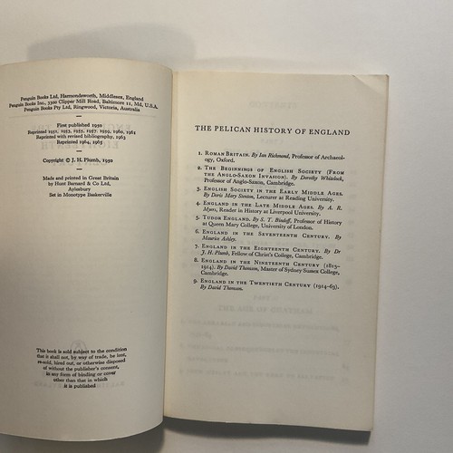 England In The Eighteenth Century [Pelican History of England Series 7 J.h Plumb - Picture 8 of 12