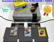 NINTENDO NES Console RESTORED System Bundle Games Lot Super Mario 1 2 3 