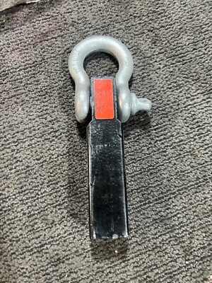 Black Trailer Hitch Shackle Bracket with Gray WLL 6 1/2T 7/8 Recovery D-ring