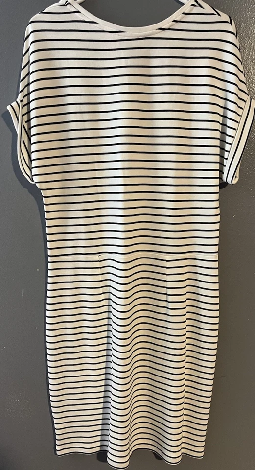 Vestido listrado feminino Isaac Mizrahi tamanho GG novo com etiquetas - Imagem 2 de 4