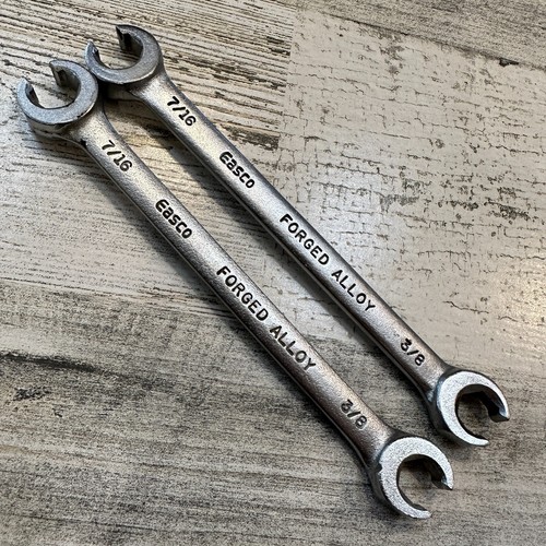 Easco USA 7/16" X 3/8" 6 Point Flare Nut Line Wrench 60114 Lot of 2