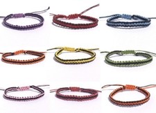Pulsera ajustable hecha a mano con cordón de cera surf tobillera amistad hombre mujer